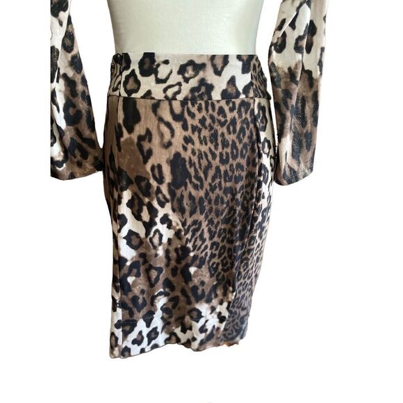 Chic Leopard Print Two-Piece Skirt Set | NWOT Size Medium - Picture 5 of 12